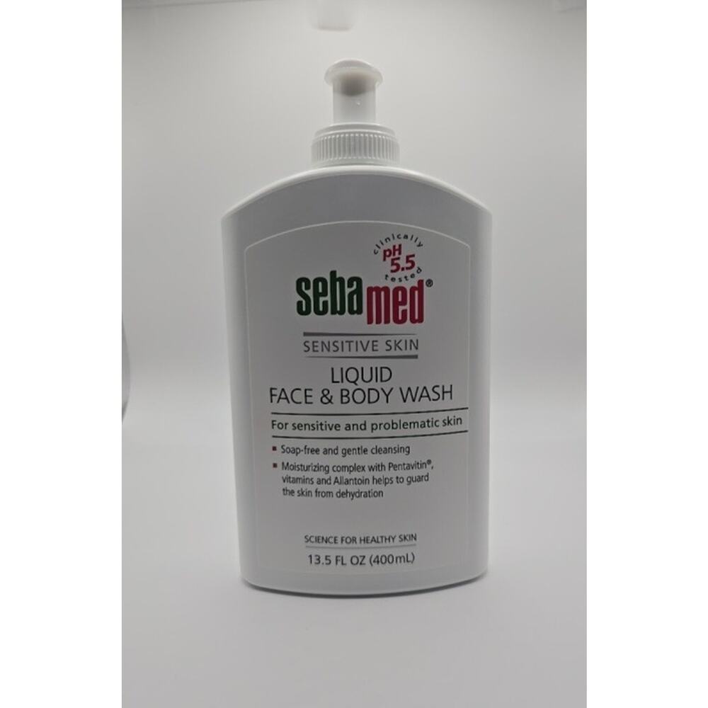 SebaMed Liquid Face & Body Wash, for Sensitive Skin, 13.5 Oz- Soap Free